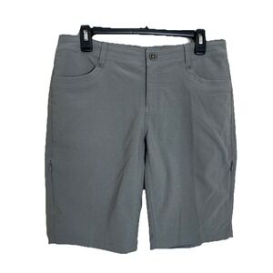 Kuhl Trekr Shorts 11" Gray Green Nylon Hiking Camping #6355 Woman's Size 10 $79